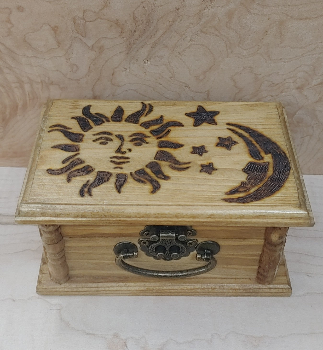 Medium Handmade Wood Stash Box