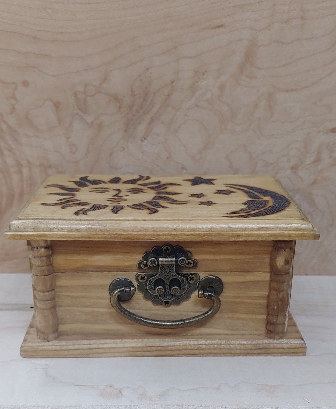 Medium Handmade Wood Stash Box